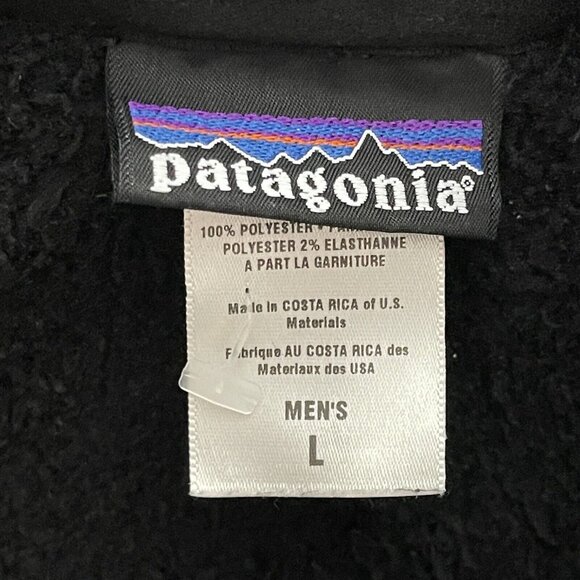 Vintage Patagonia Black Mens Regulator R Polartec Fleece Jacket Mesh Hiking L - Picture 11 of 16